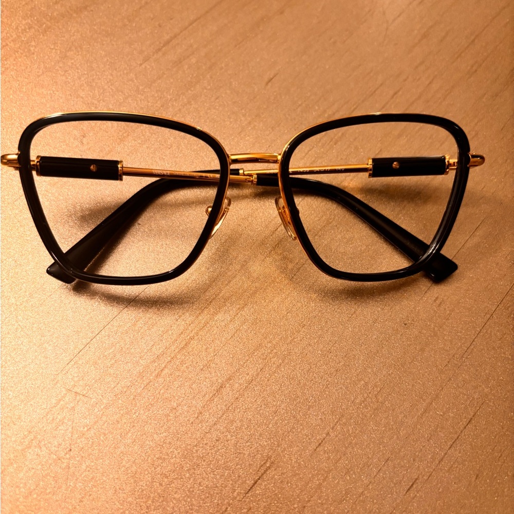 Firm price Authentic Versace 1242 Elegant Black and Gold Glasses - Picture 2 of 3